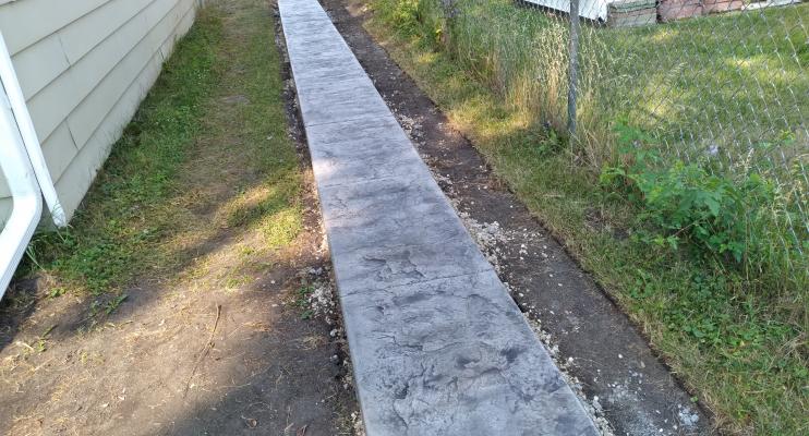Holmes Project Stamped Concrete Sidewalk