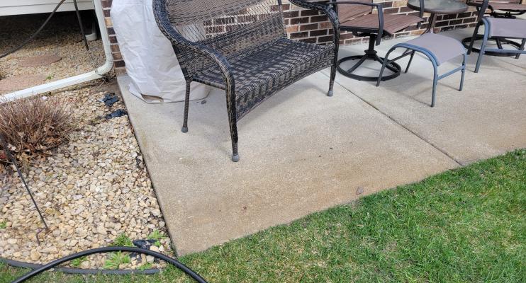 Ruckel Project Stamped Concrete Front yard patio in Andover, MN