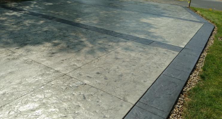 Paul Project Stamped Concrete Driveway with Border