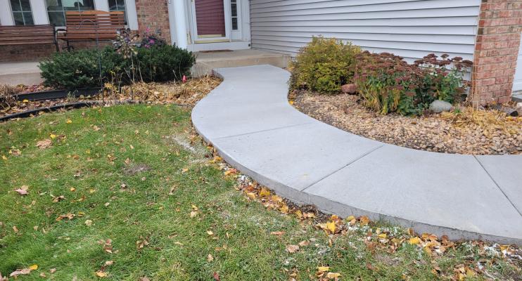 Steffens Project Concrete Driveway and Sidewalk in Osseo Minnesota