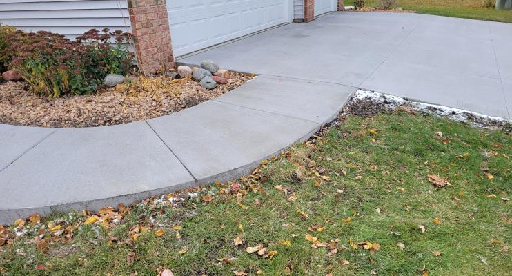 Steffens Project Concrete Driveway and Sidewalk in Osseo Minnesota